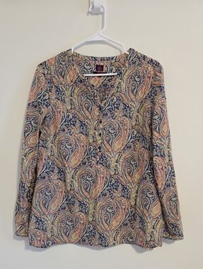 Liberty Of London Art Fabrics Multi Coloured Paisley Tunic Top